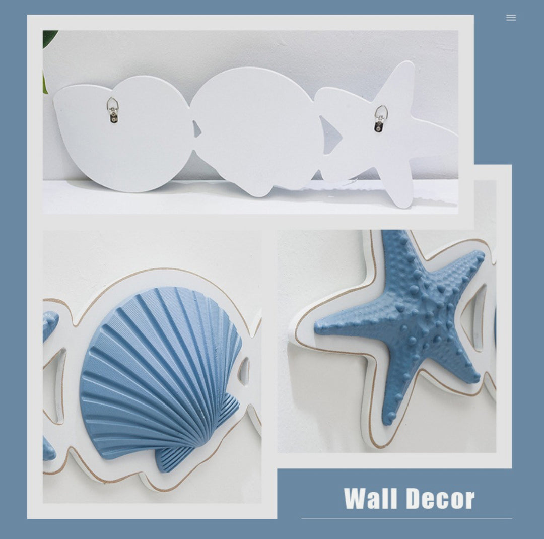 Coastal Seashell & Starfish Wall Decor