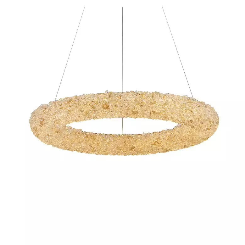 Crystal Ring Textured Pendant Light