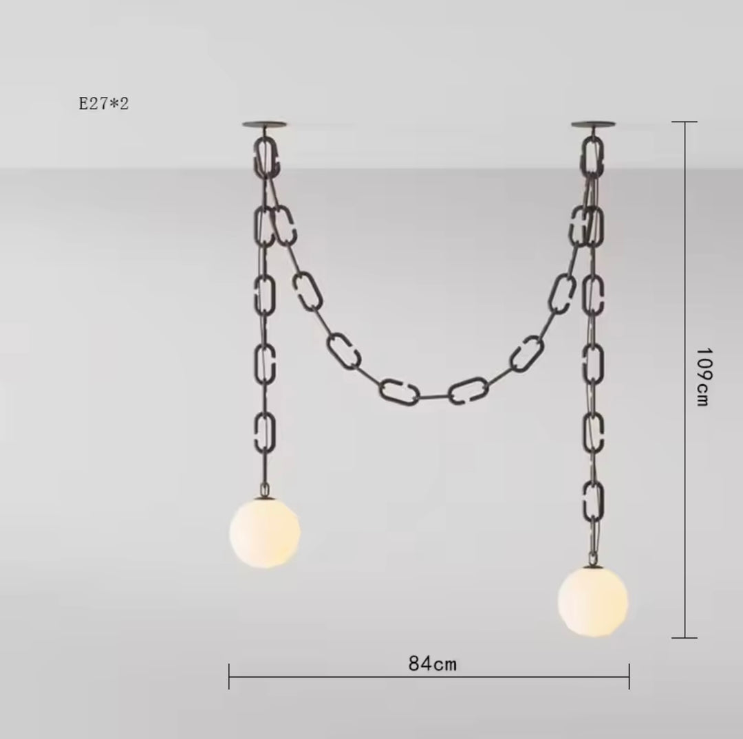 Modern Chain Globe Pendant Light
