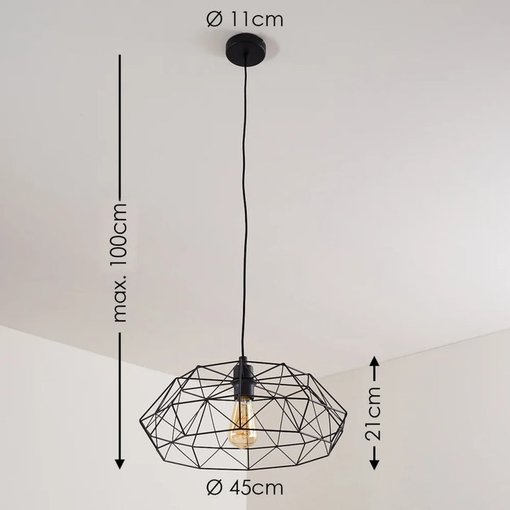 Industrial Geometric Pendant Light