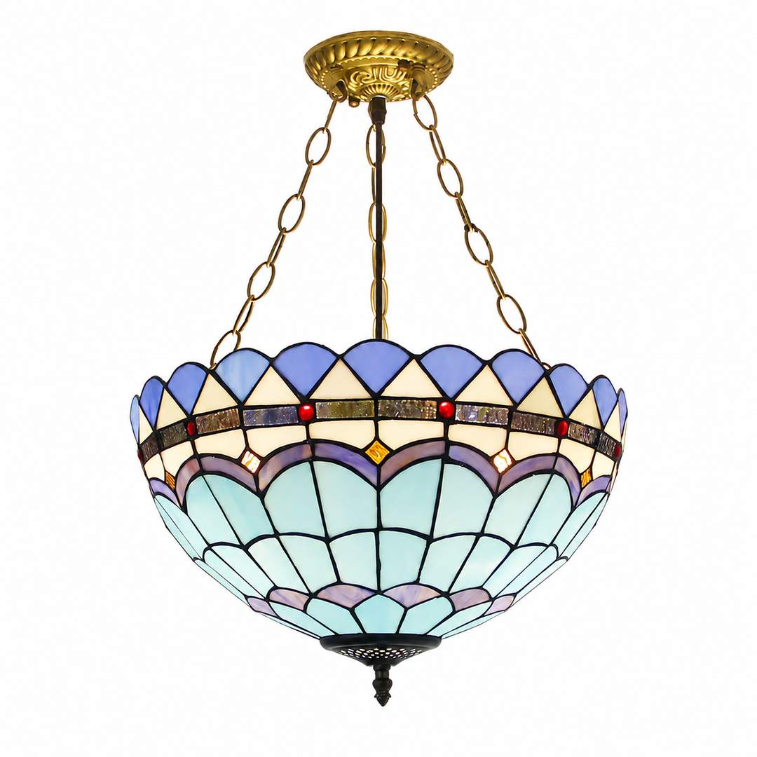 Azure Bloom Tiffany Chandelier