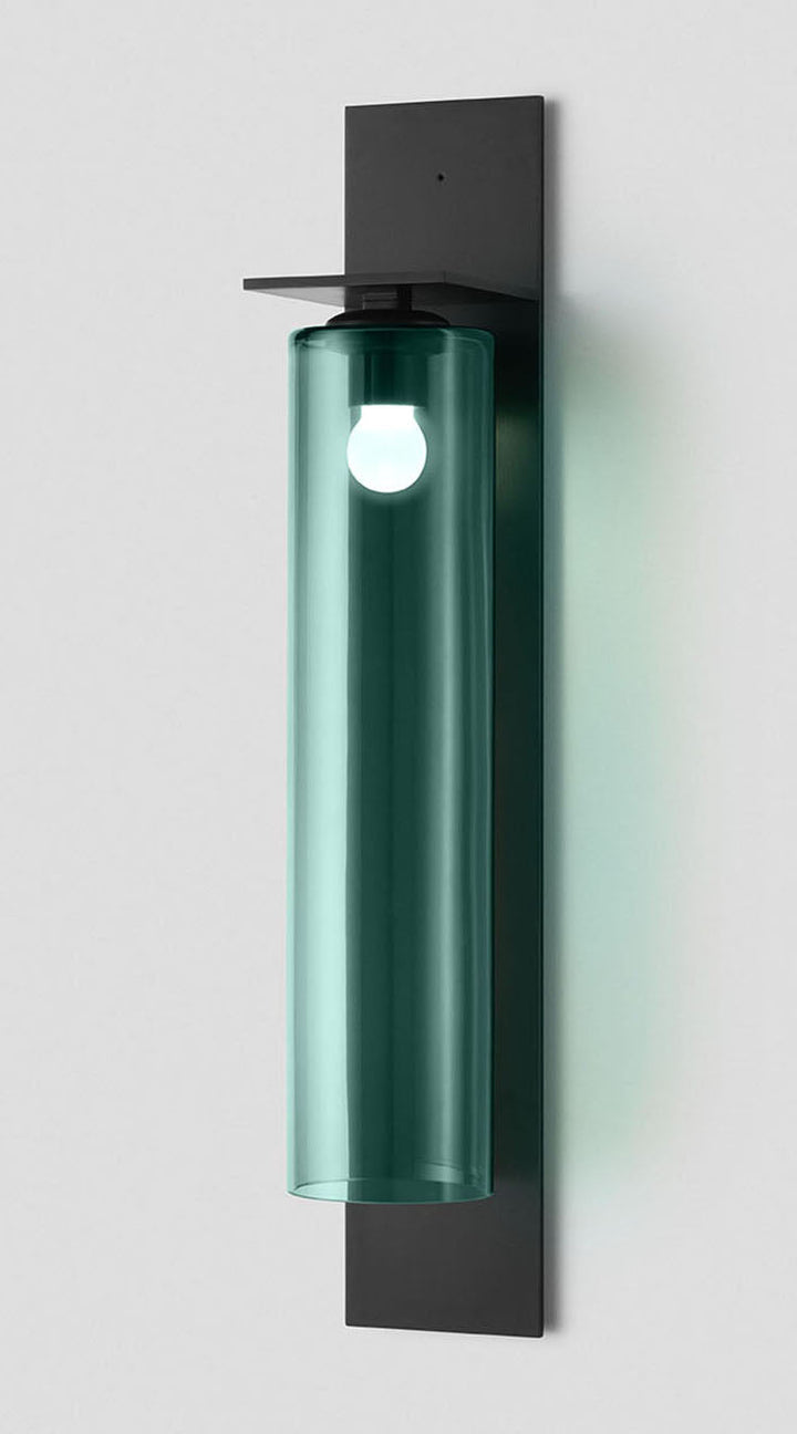 Modern Wall Light with Cylindrical Glass Shade