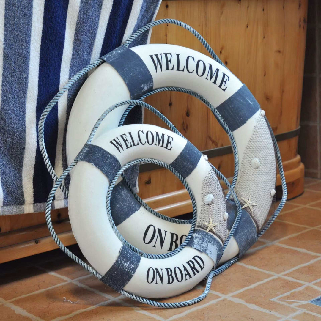 Life Ring Decor Navy Blue