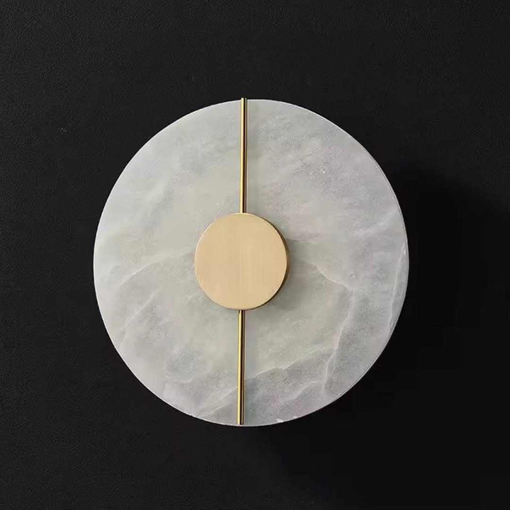 Vertical Marble & Copper Wall Light - Modern Gold Finish