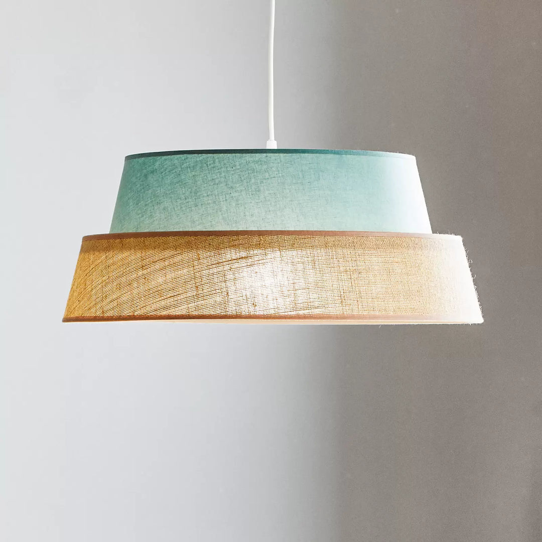 Two-Tone Modern Pendant Light with Woven Detail