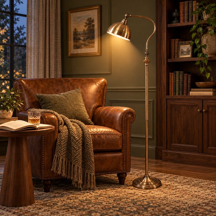 Vintage Brass Floor Lamp