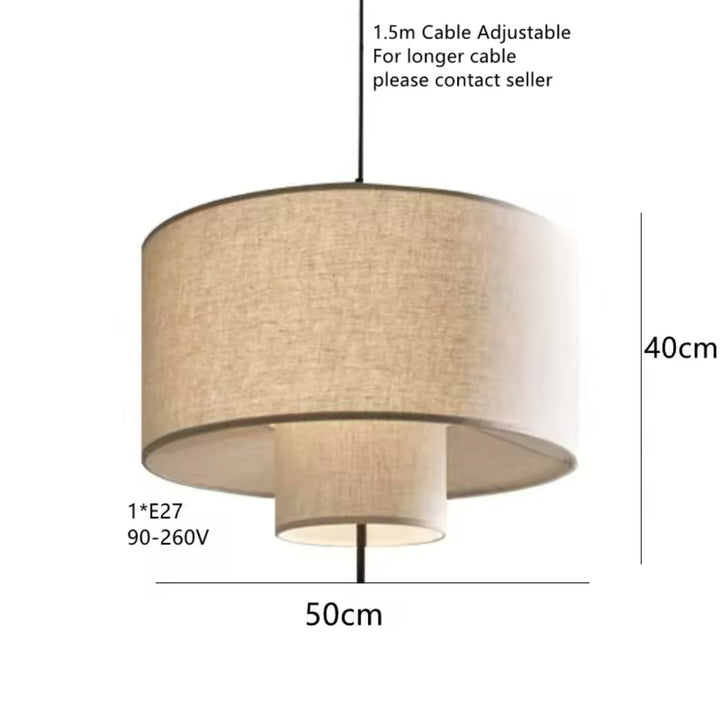 Modern Floor Lamp | Table Lamp | Pendant light Set with Fabric Shades