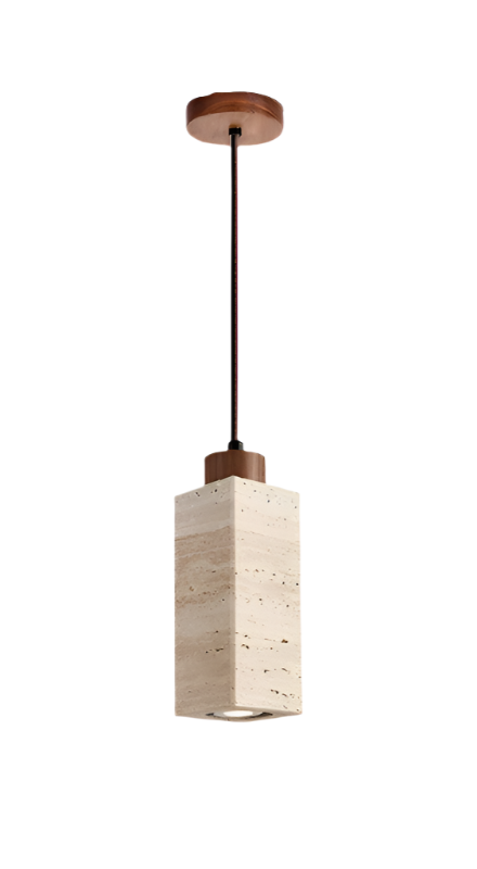 Modern Pendant Light with Natural Stone Shades