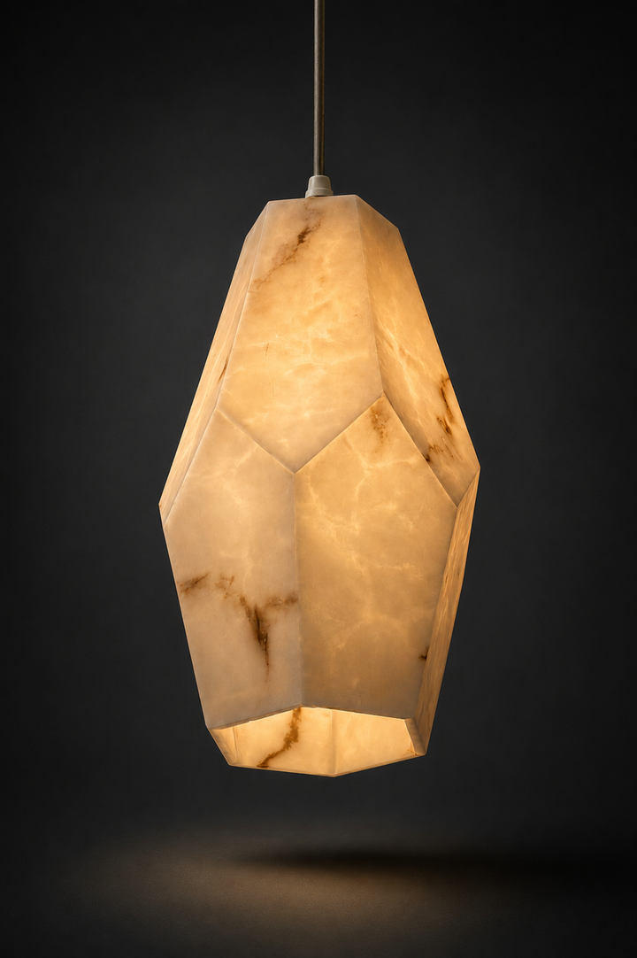 Geometric Artificial Marble Pendant Lamp
