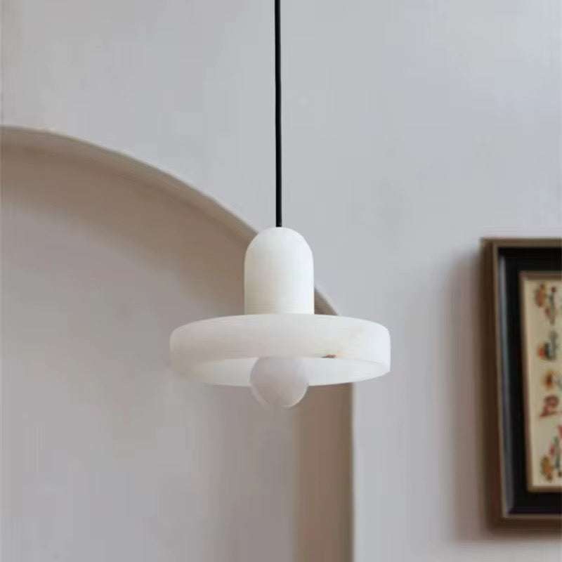 Soft Alabaster Glow Pendant Light