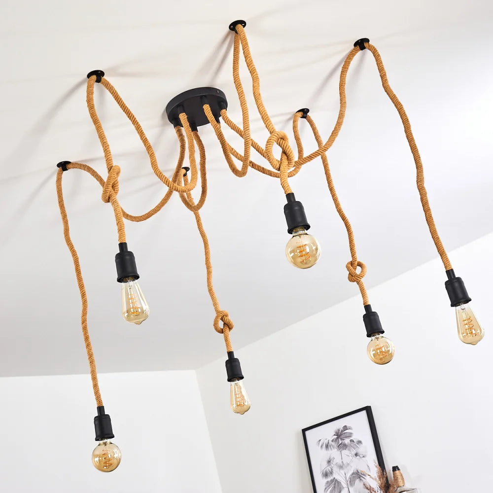 Rustic Rope Chandelier