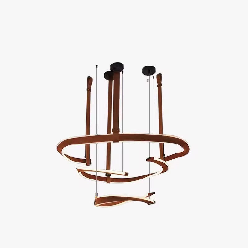 Modern LED Spiral Ring Chandelier
