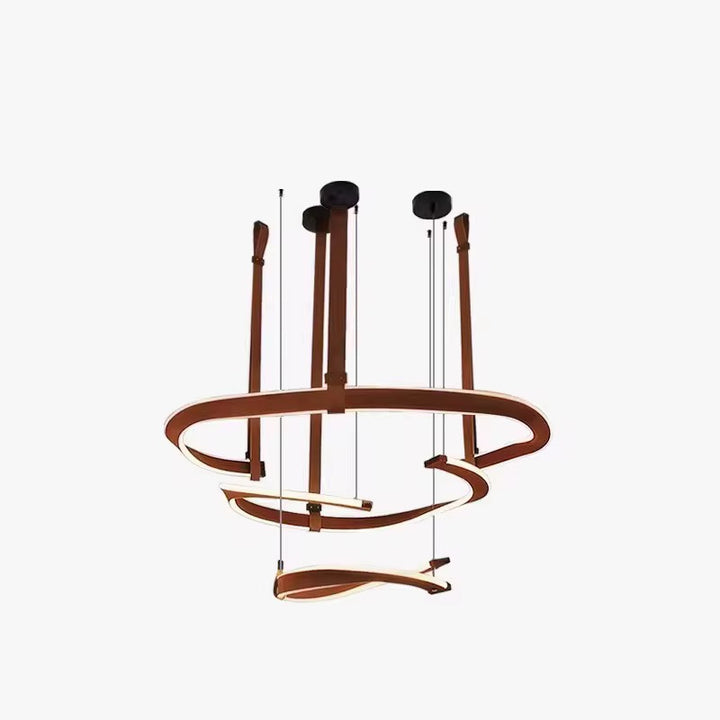 Modern LED Spiral Ring Chandelier