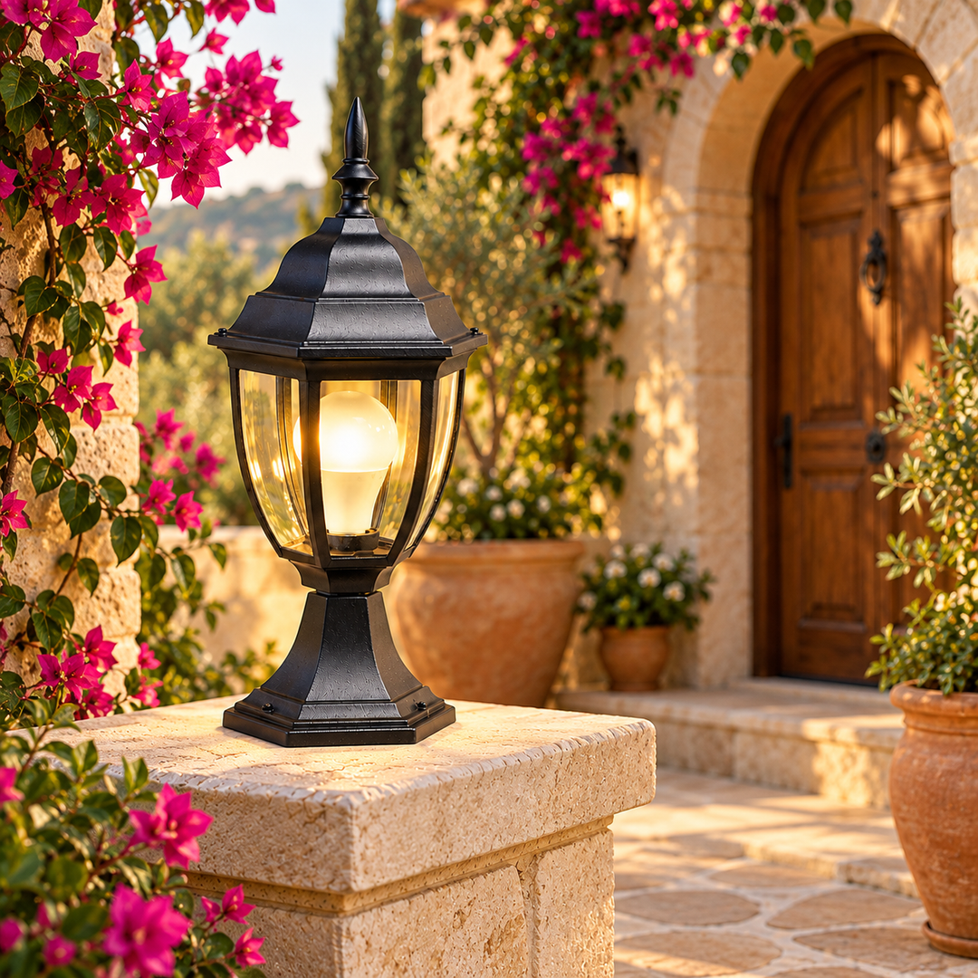 Traditional Black Outdoor Lantern Light