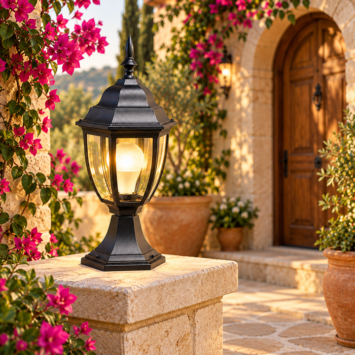 Traditional Black Outdoor Lantern Light