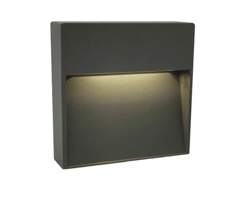 Square or Round Outdoor Recessed Step Light