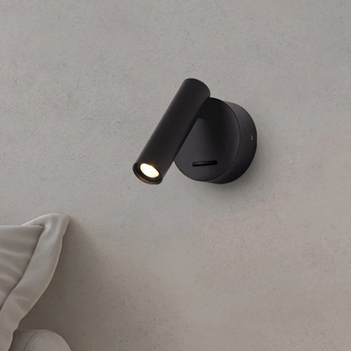 Modern Black Wall Sconce for Bedroom or Living Room