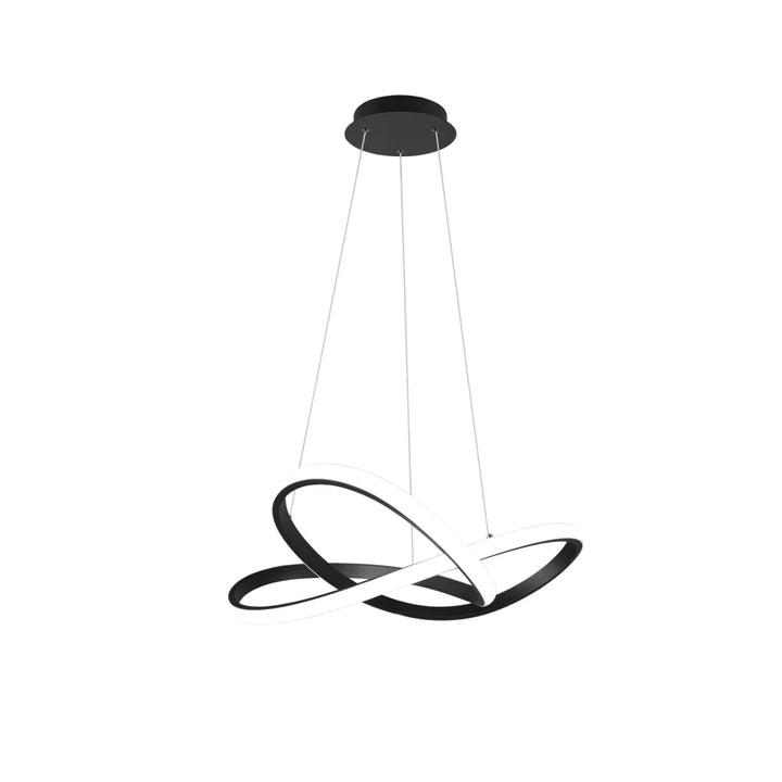 Modern LED Loop Pendant Light with Black and White Design