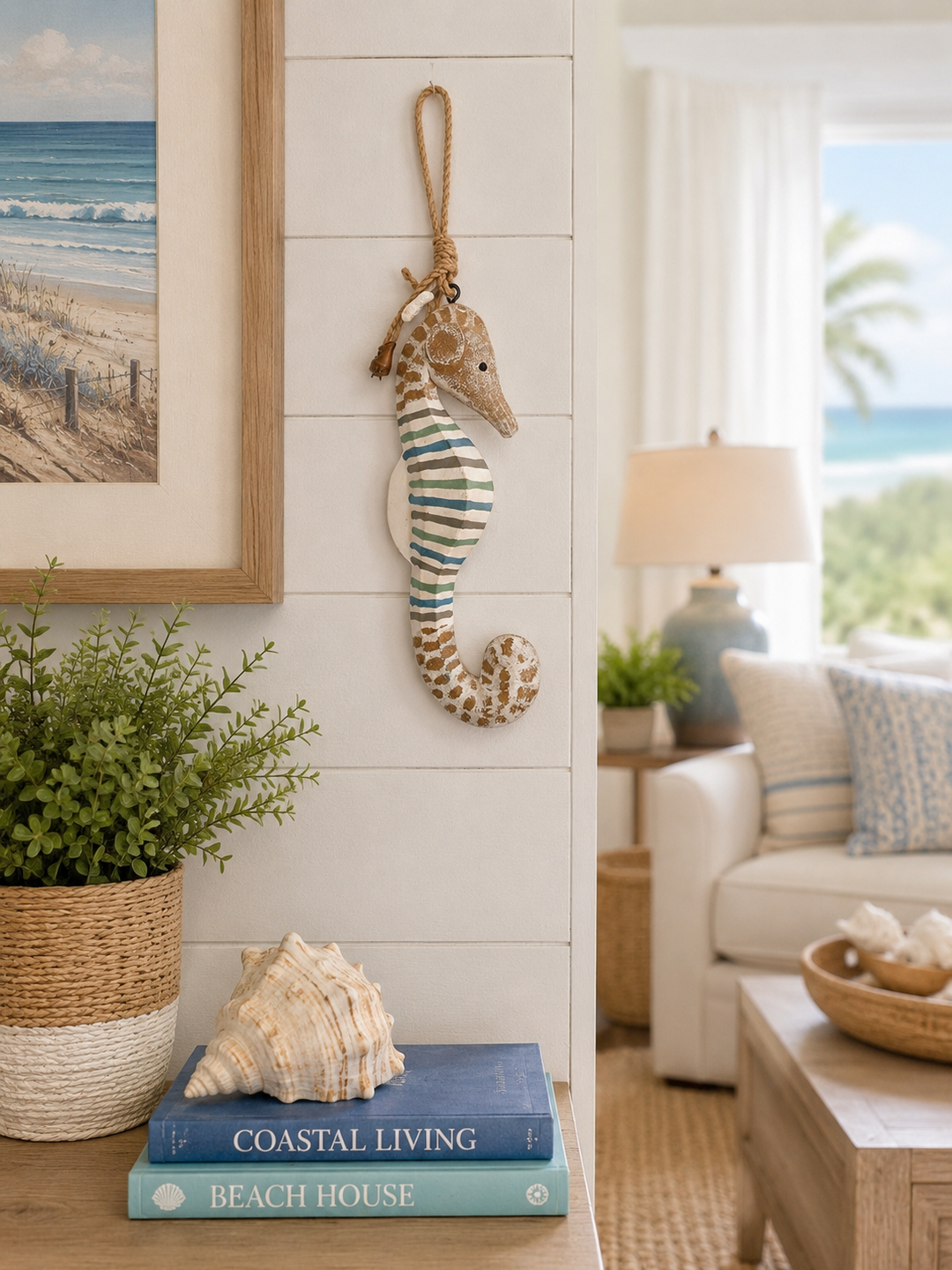 Striped Seahorse Wall Hanging