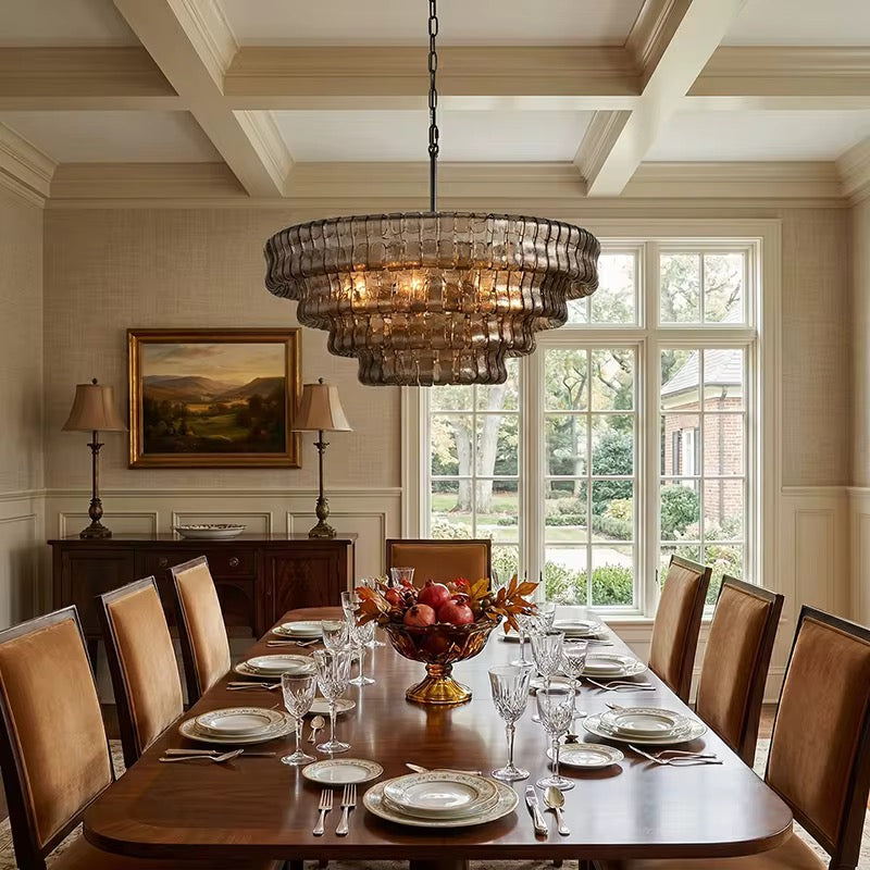 Smoke Murano Glass Chandelier