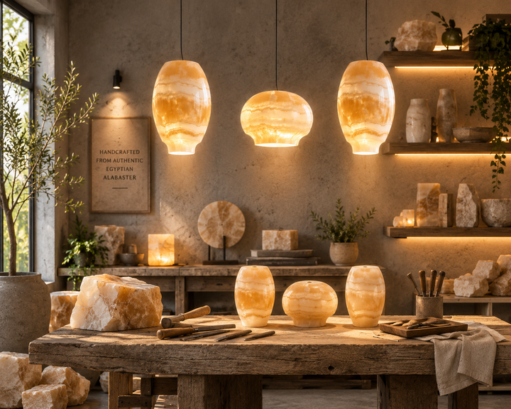 Amber Onyx Glass Triple Pendant Light Collection