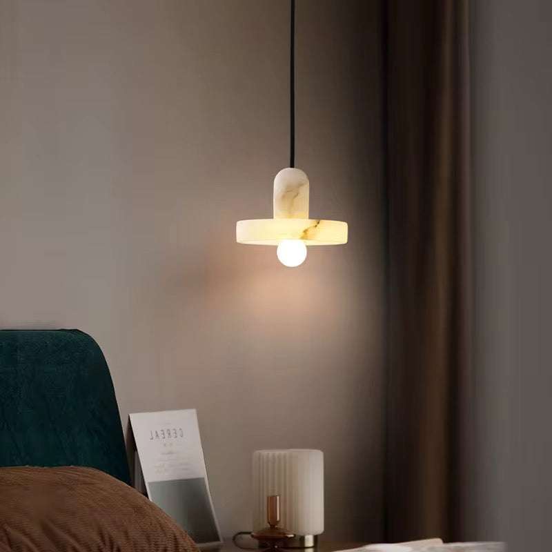 Soft Alabaster Glow Pendant Light