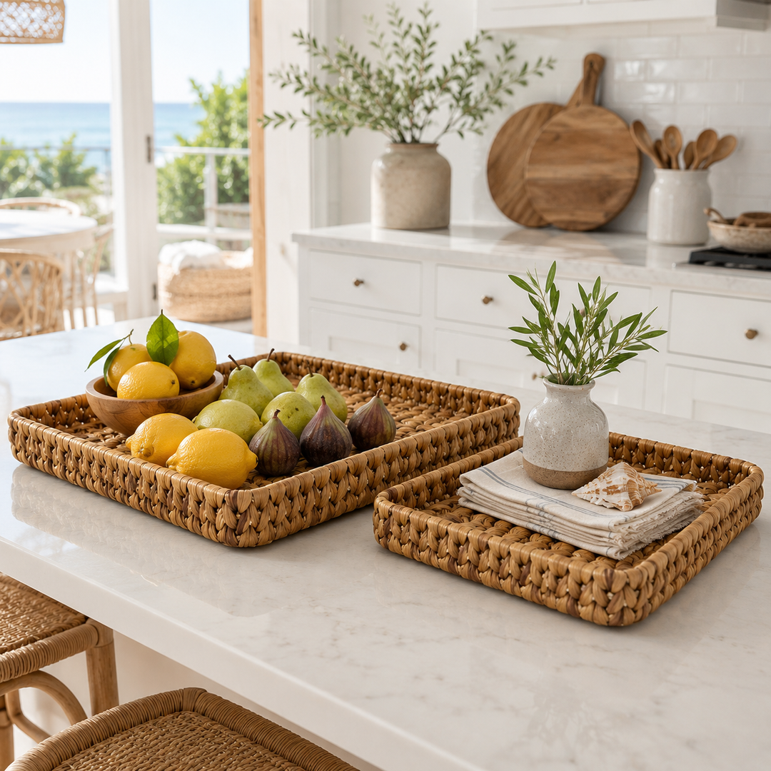 Rectangular Woven Tray Set of 2