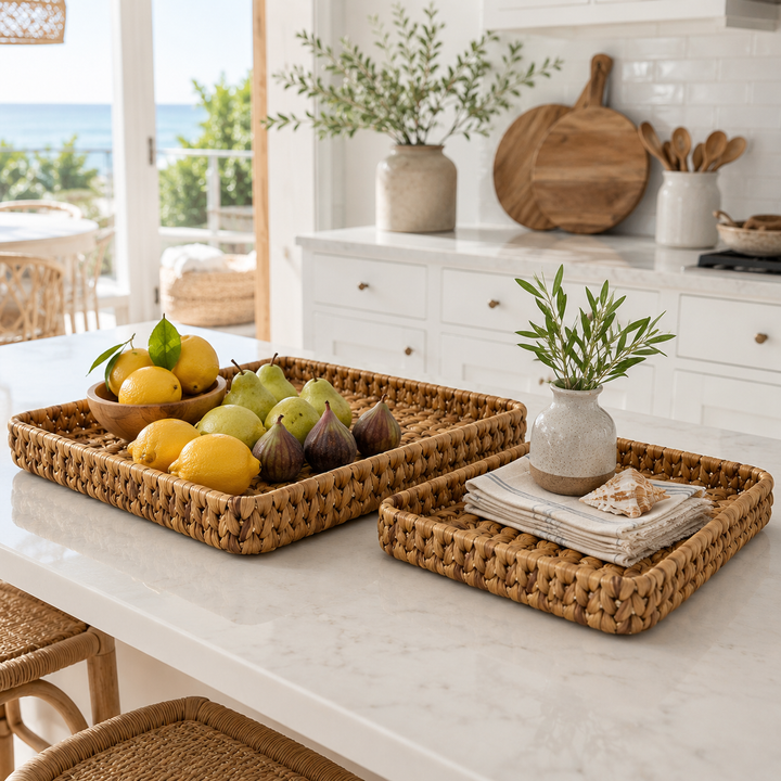 Rectangular Woven Tray Set of 2
