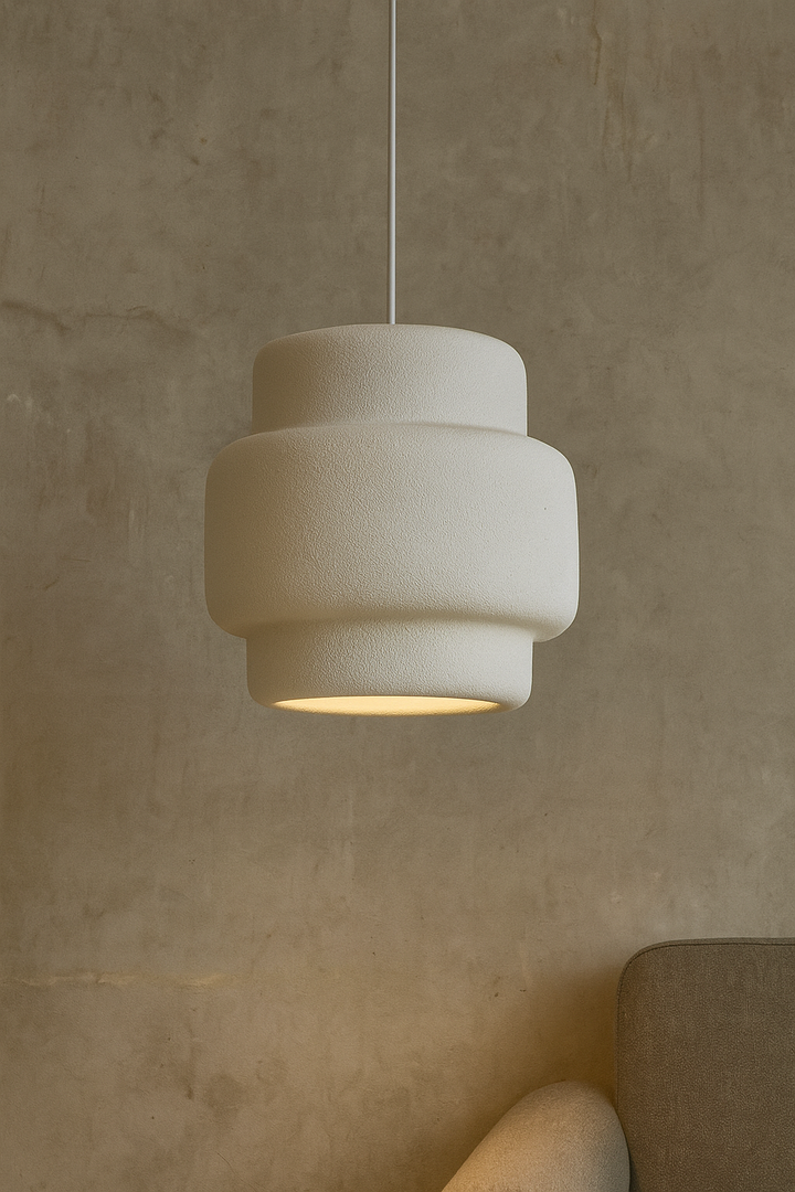 Modern Textured Cylinder Pendant Light