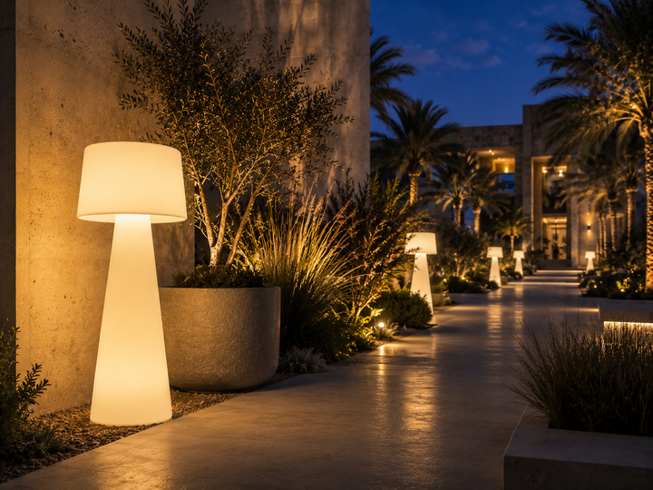 Modern Sculptural LED outdoor Floor Lamp