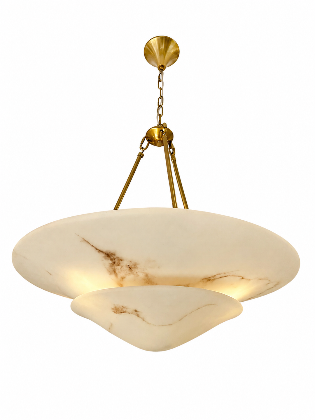 Vintage Artificial Marble Disc Pendant 60 cm