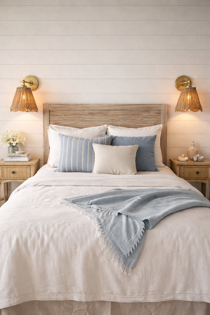 Woven Rattan Wall Sconce