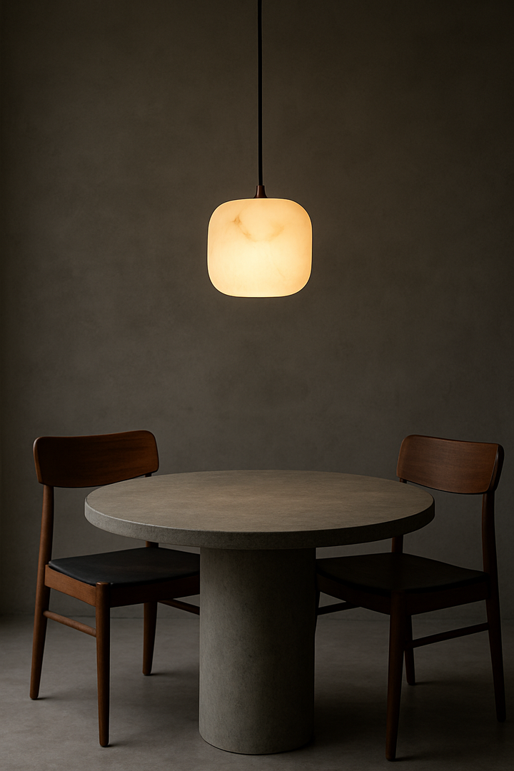Soft Alabaster Glow Pendant Light