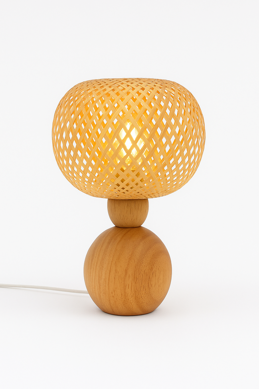 Woven Rattan Table Lamp