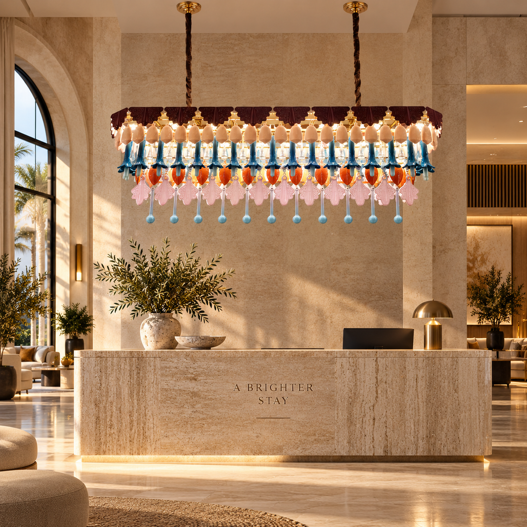 Bohemian Ceramic Tassel Chandelier