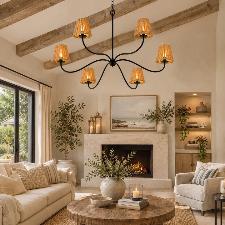 Minimalist Sprawling Chandelier for Living Room