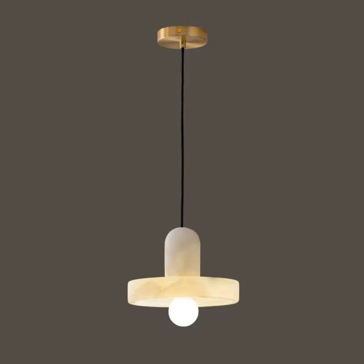 Soft Alabaster Glow Pendant Light