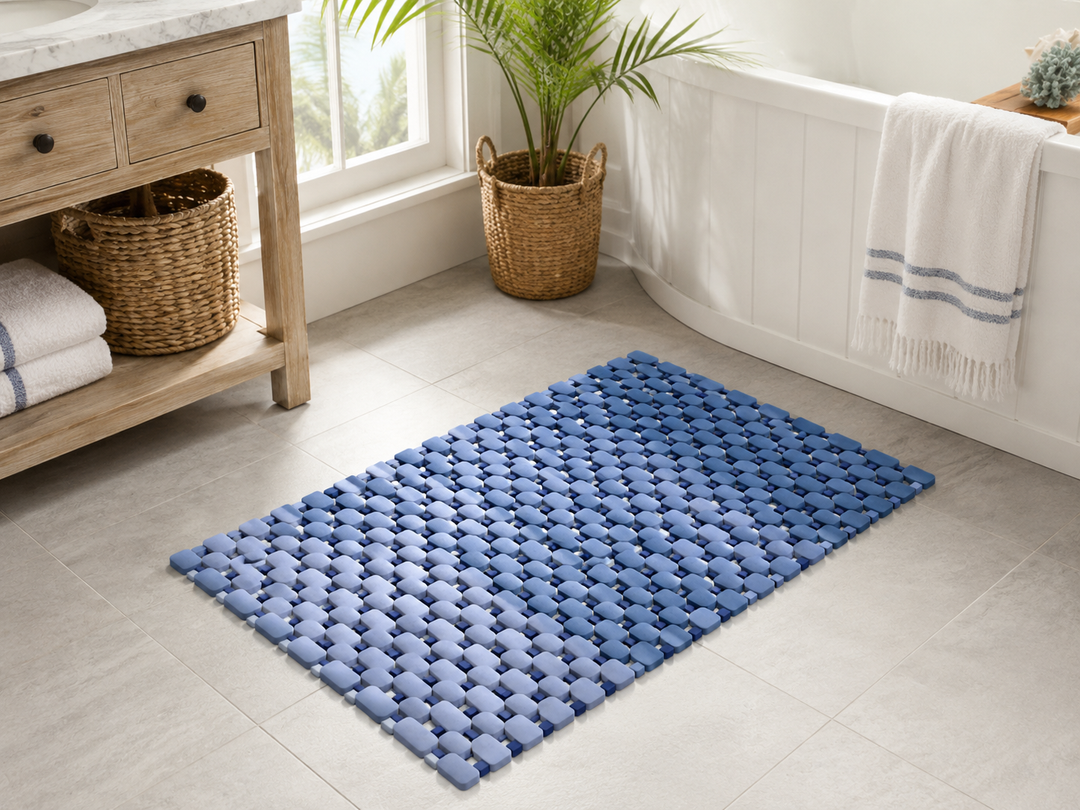 Blue Pebble Bath Mat