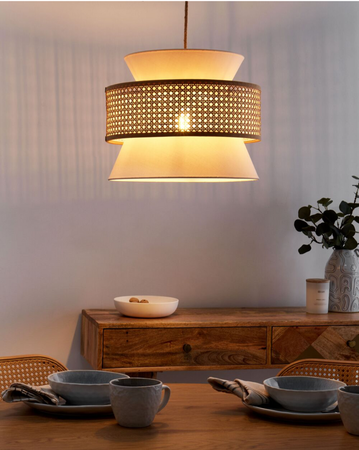 Natural Woven Rattan Pendant Light