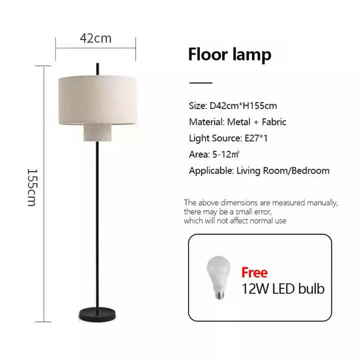 Modern Floor Lamp | Table Lamp | Pendant light Set with Fabric Shades