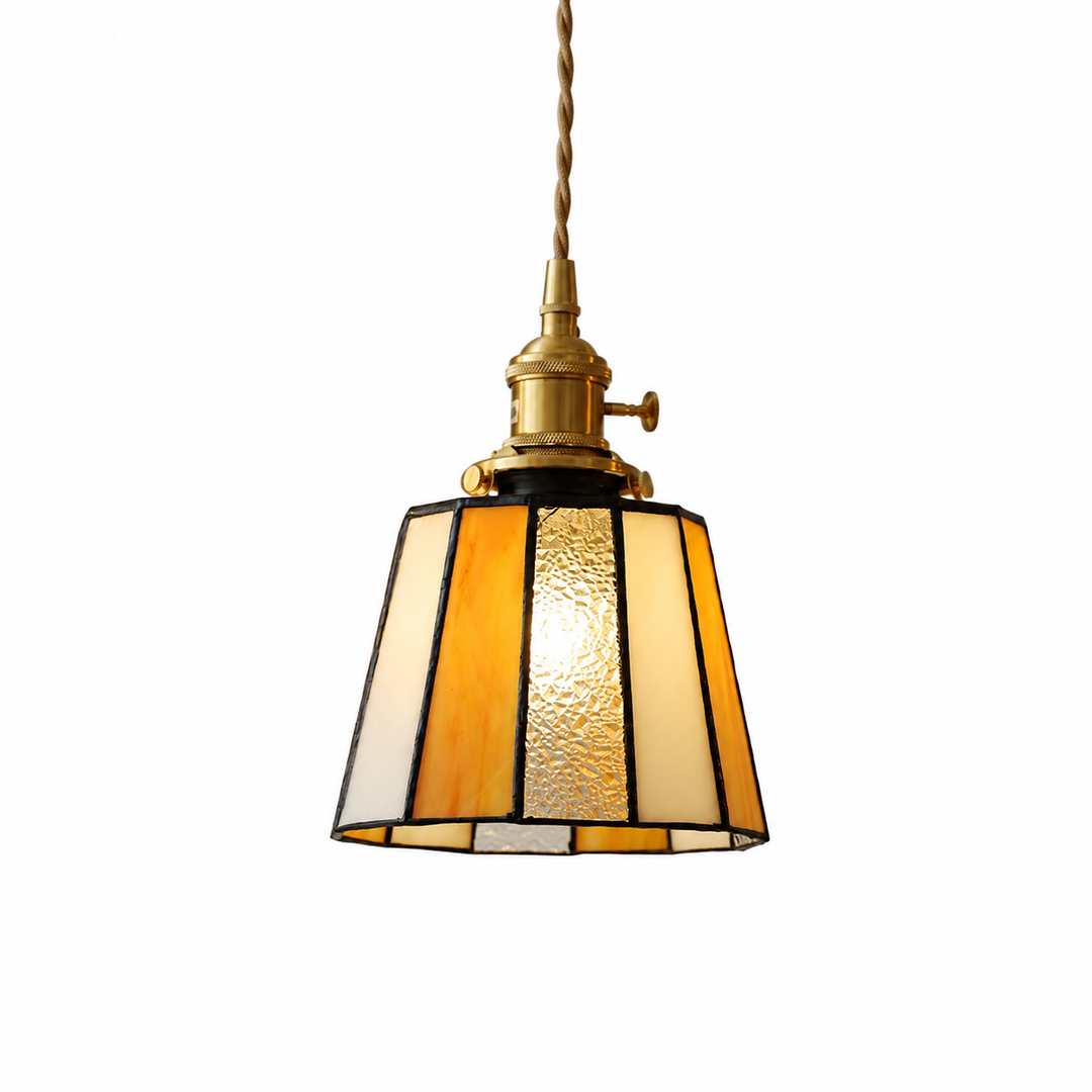 Amber Prism Tiffany Pendant