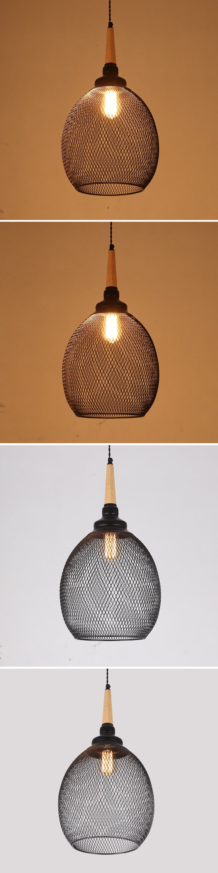 Industrial Pendant Lights with Wire Mesh Shades (Multiple Styles)