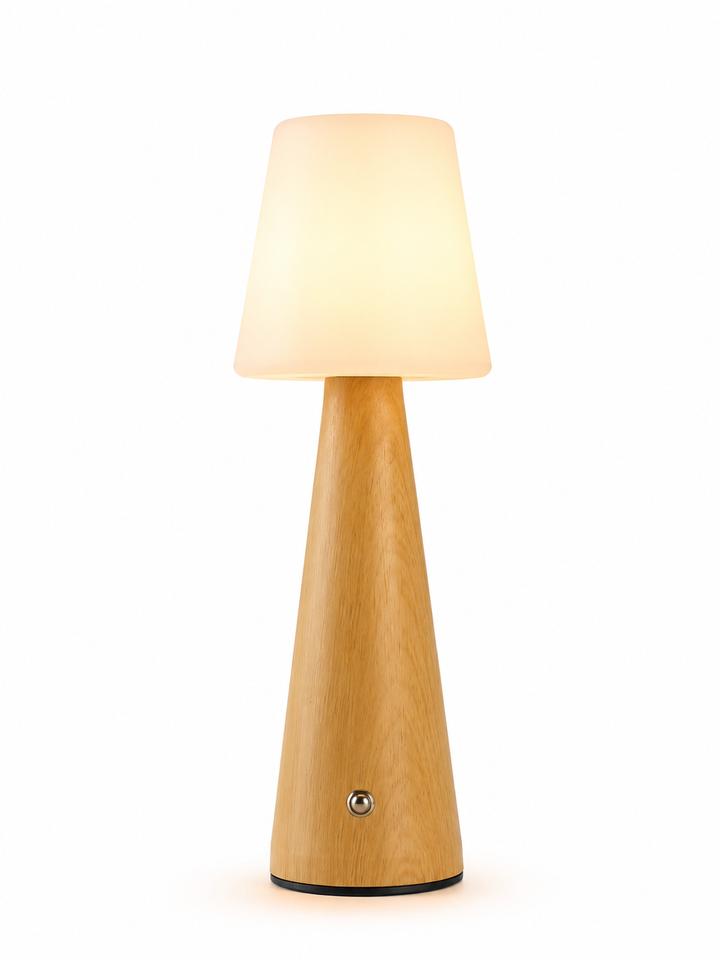 Modern Walnut Wood Table Lamp