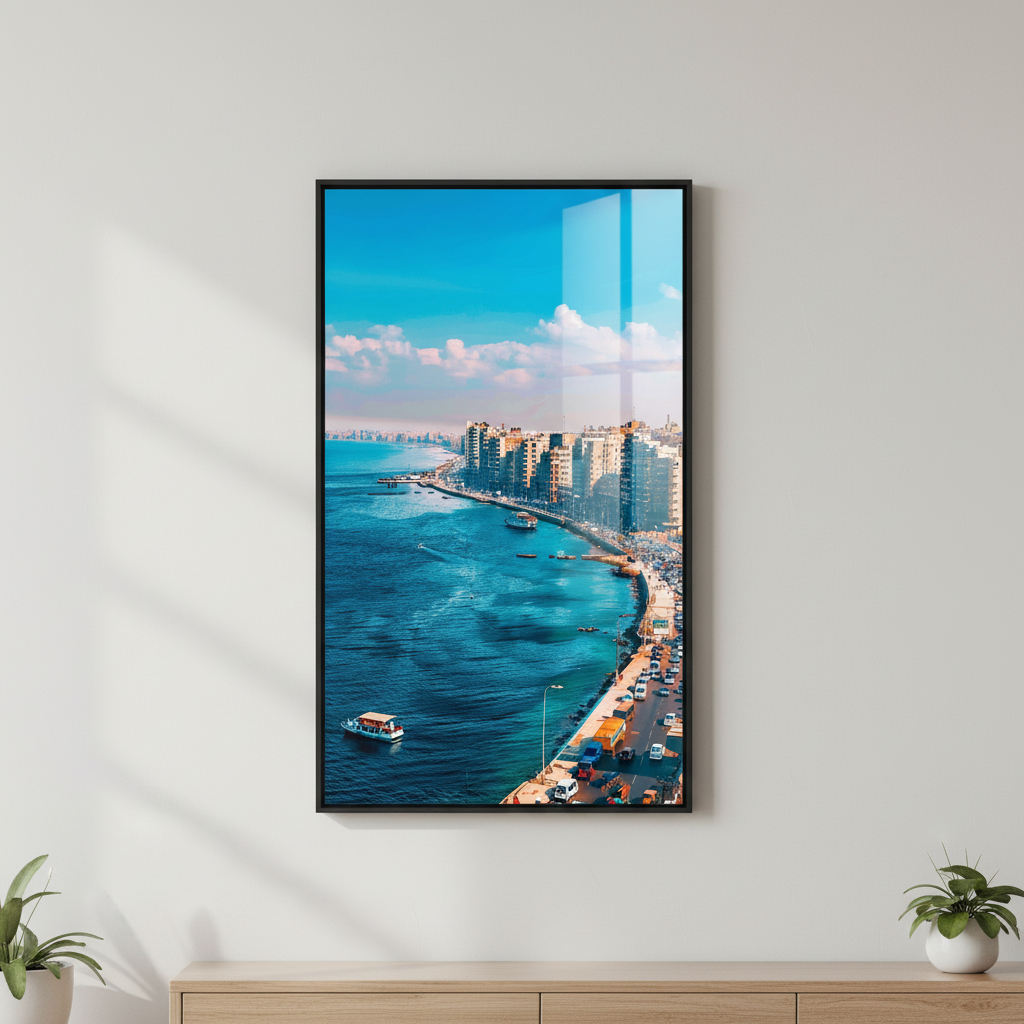 Alexandria Corniche Coastal Canvas Art