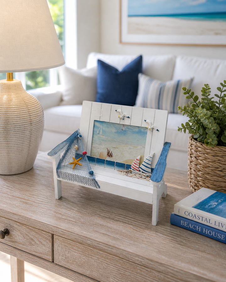 Coastal Bench Photo Frame