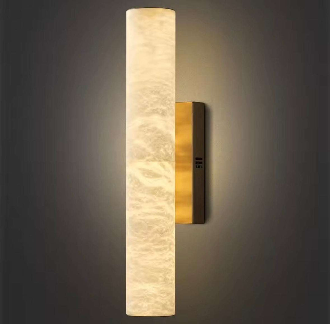 Modern Gold Marble effect Tube Wall Light