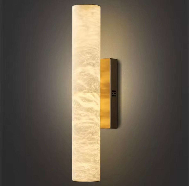 Modern Gold Marble effect Tube Wall Light