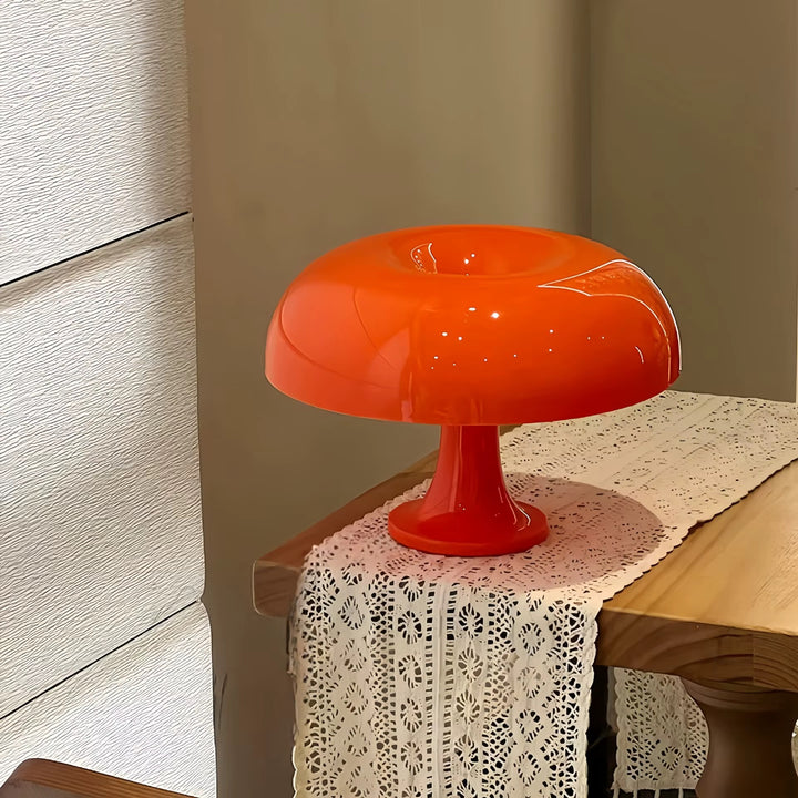 Modern Orange Mushroom Table Lamp