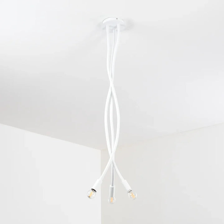 Modern White Spiral Ceiling Light