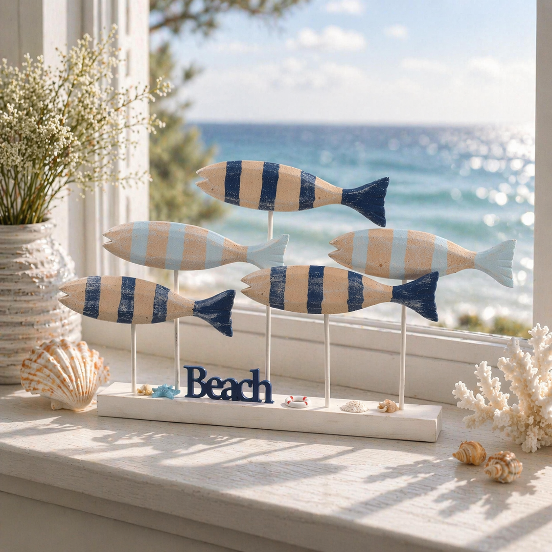 Wooden Fish Coastal Decor